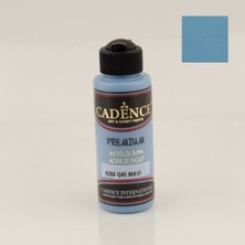 Cadence Premium Akrilik Boya 120 ml Gri Mavi Kolay Uygulama Özelliği ile Dekoratif Boyama