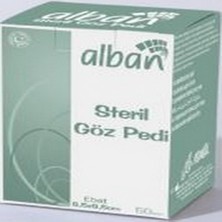 Alban Yapişkanli Steri̇l Göz Pedi̇ 6.5 x 9.5  5 Li̇ Kutu