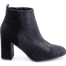 Girl Boss New York Emma Siyah Kadife Bot 1040-BT-2