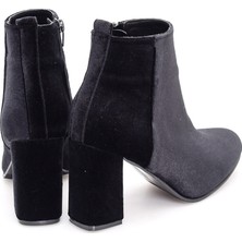 Girl Boss New York Emma Siyah Kadife Bot 1040-BT-2