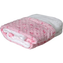 Özdilek Tomurcuk Desenli Pembe Bebek Battaniyesi 90 x 110 cm