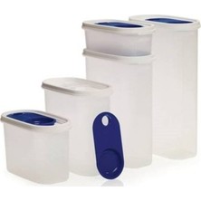 Tupperware Premium Oval Set 5'li Mavi