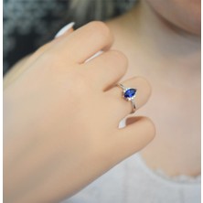 Lilarote Marqiz Kesim Safir Altın Yüzük
