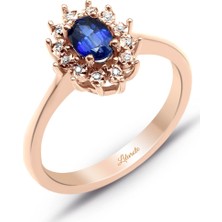 Lilarote Rose Safir Pırlanta Yüzük