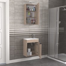 Biani Fix Loft 50 cm Banyo Dolabı Renk Aybe Bej