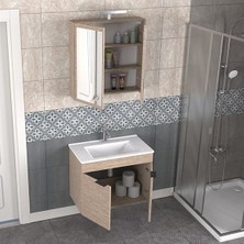 Biani Fix Loft 75 cm Banyo Dolabı Renk Aybe Bej