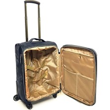 Baggaj Lux Kamuflaj Kumaş Valiz 2 Li Set Kabin-Orta