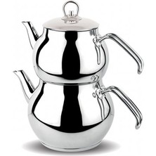 Mini Boy Küre Çelik Çaydanlık Takımı, Metal Kulp