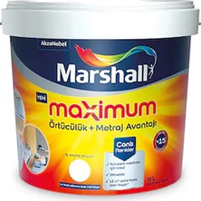 Marshall Maximum Silikonlu İpek Mat Duvar Boyası 15 lt 20 kg