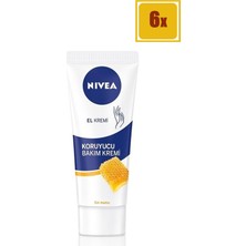 Nivea Koruyucu Bakım Bal Mumu ve Gül Kokusu 75 ml El Kremi 6'lı Set