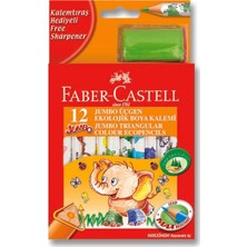Faber Jumbo Üçgen Kuruboya 12 Renk Yarım By 123013