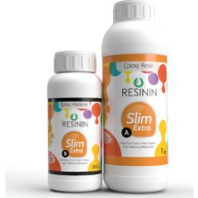 Resinin Slim Extra 1500 Gr A+B Ekstra Sararma Dirençli Ultra Şeffaf Epoksi Reçine