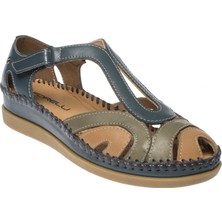 Forelli 22521 Kadın Bluejean Deri Sandalet