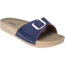 Gezer 8637 Tek Toka Casual Lacivert Kadın Terlik