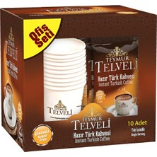 Teymur Telveli Hazır Türk Kahvesi Orta 9 gr 10 lu Kutu X 12 Kutu = 120' li