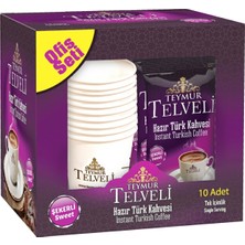 Teymur Telveli Hazır Türk Kahvesi Orta 9 gr 10 lu Kutu X 12 Kutu = 120' li