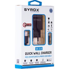 Syrox 2.0A Qui̇ck Duvar Şarji
