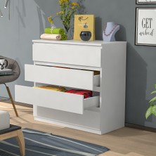 Mbes Mobi̇lya 80'li̇k Şi̇fonyer Beyaz