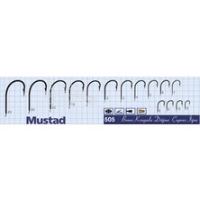 Mustad 505 Br No:1 2 3 4 5 6 Olta İğnesi 50'Li Kutuda