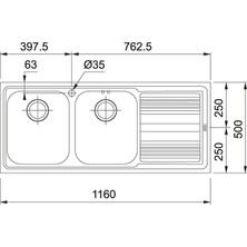 Franke Eviye Logica Line Llx 621 Paslanmaz Çelik