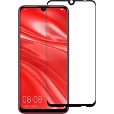 Microcase Huawei Enjoy  9s Tam Kaplayan Çerçeveli Tempered Ekran Koruyucu - Siyah