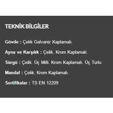 Kale 252R Çelik Kapı Kilidi Monoblok