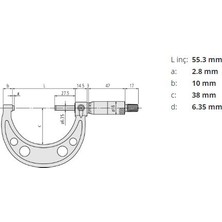 Mi̇tutoyo Dış Çap Mikrometresi 103-138 25-50 mm