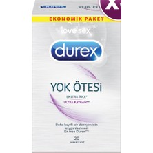 Durex Yok Ötesi Ultra Kaygan Prezervatif, 60'lı Süper Fırsat