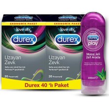 Durex Uzayan Zevk 40'lı + Durex  & Masaj Jeli Aloe Vera