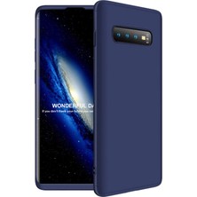 Microsonic Samsung Galaxy S10 Plus Kılıf Double Dip 360 Protective Lacivert