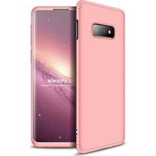 Microsonic Samsung Galaxy S10E Kılıf Double Dip 360 Protective Rose Gold