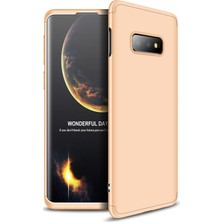 Microsonic Samsung Galaxy S10E Kılıf Double Dip 360 Protective Gold