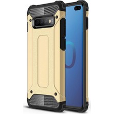 Microsonic Samsung Galaxy S10 Plus Kılıf Rugged Armor Gold