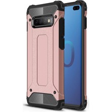 Microsonic Samsung Galaxy S10 Plus Kılıf Rugged Armor Rose Gold