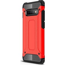 Microsonic Samsung Galaxy S10 Plus Kılıf Rugged Armor Kırmızı