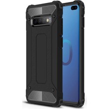 Microsonic Samsung Galaxy S10 Plus Kılıf Rugged Armor Siyah