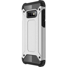 Microsonic Samsung Galaxy S10E Kılıf Rugged Armor Gümüş