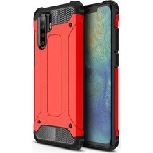 Microsonic Huawei P30 Pro Kılıf Rugged Armor Kırmızı