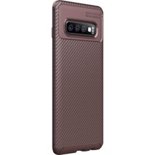 Microsonic Samsung Galaxy S10 Plus Kılıf Legion Series Kahverengi