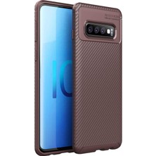 Microsonic Samsung Galaxy S10 Plus Kılıf Legion Series Kahverengi