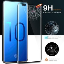 Microsonic Samsung Galaxy S10 Plus Tam Kaplayan Temperli Cam Ekran Koruyucu Siyah