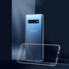 Microsonic Samsung Galaxy S10 Plus Kılıf Transparent Soft Beyaz