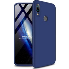 Microsonic Xiaomi Redmi Note 7 Kılıf Double Dip 360 Protective Lacivert