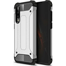 Microsonic Huawei P30 Kılıf Rugged Armor Gümüş