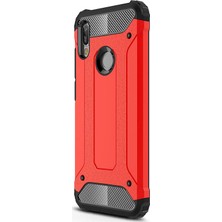 Microsonic Huawei Y6 2019 Kılıf Rugged Armor Kırmızı