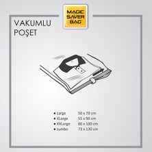 Magic Saver Bag Büyük Boy Vakumlu Hurç Yorgan Hurcu Vakumlu Hurc Poşet Saklama Torbası 55 x 90CM
