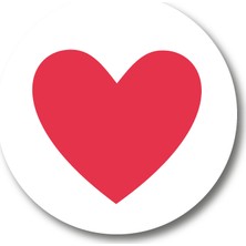 Cici Kalp Sticker Etiket 3x3 cm 20li