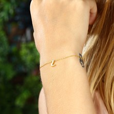 Azuris 925 Ayar Gümüş Üç Boyutlu Harf Bi̇Lekli̇K