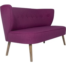 Ze10 Design Bienville Loveseat İkili Kanape Mor