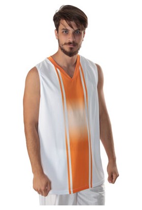 Sportive Cougar Erkek Turuncu-Beyaz Basketbol Formasi